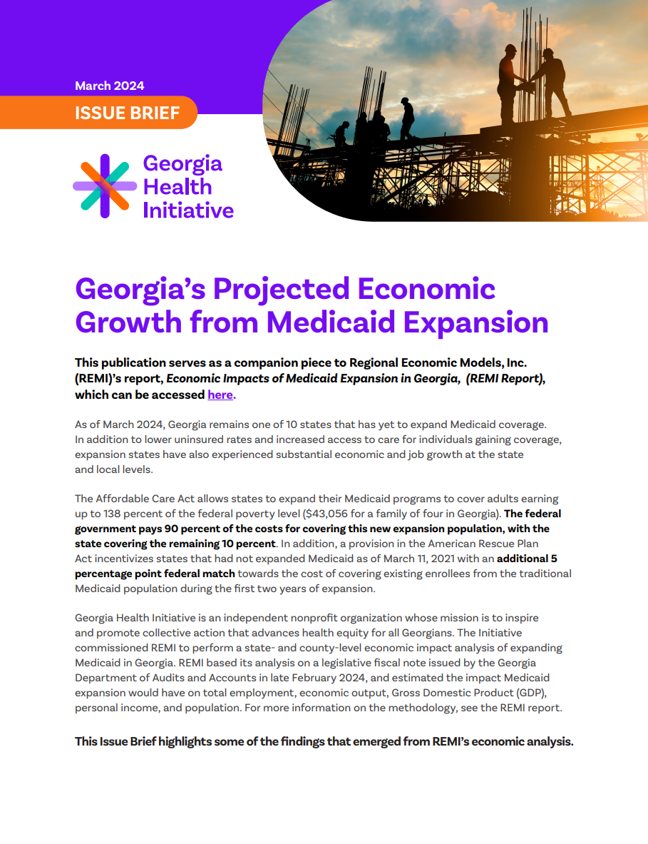 Publications and Releases - Georgia Health Initiative